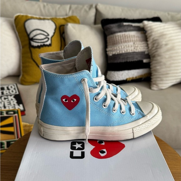 CONVERSE Comme des Garcons PLAY x Chuck 70 High Bright Blue - Picture 3 of 9